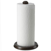 HOLDN’ STORAGE paper towel holder front view in bronze finish, elegant and sturdy.