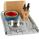 HOLDN’ STORAGE pull-out drawer chrome enhances kitchen organization with easy reach