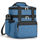 Holuxer insulated lunch bag with double-deck design keeps meals organized.