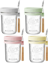 HomArtist 16oz overnight oats jar with lid for airtight storage.