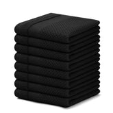 Homaxy 8-pack waffle weave dish cloths demonstrate quick-dry absorption