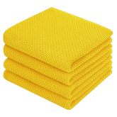 Homaxy dish towels with waffle weave dry dishes quickly while protecting delicate cookware.