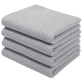 Homaxy waffle weave dish towel close-up showing soft, durable texture for delicate cookware