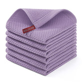 Homaxy dishcloth with honeycomb weave for gentle, durable drying of delicate cookware.