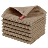 Homaxy waffle-weave dishcloth with soft touch for delicate cookware.
