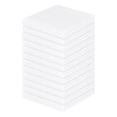 Homaxy waffle-weave dish cloths in white showing a durable cotton texture for scratch-free drying.