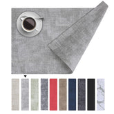 Homaxy faux leather placemats with waterproof surface for easy cleanup