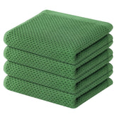 Homaxy grass green waffle dish towels folded for quick drying tasks