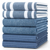 Homaxy premium kitchen towels in navy, 18x28 inches, ideal for everyday kitchen use.