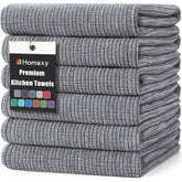 Homaxy premium kitchen towels flat weave for broad drying coverage