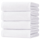 Homaxy waffle weave dish towel close-up shows soft cotton texture and honeycomb weave.