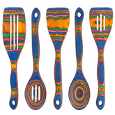 Home Beets 5pc Pakka Wood Utensils spoons for durable mixing and serving.