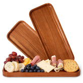 Home Beets solid acacia serving trays set of 3 with natural grain for stylish entertaining.