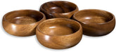 Home Essentials & Beyond acacia dip bowls round, perfect for stylish appetizers and dips.