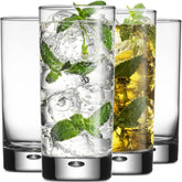 Home Essentials & Beyond highball glass 17oz with bubble base, ideal for cocktails.