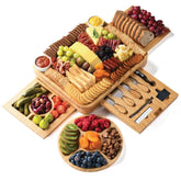 HOME IT bamboo charcuterie board set for stylish entertaining and durability