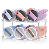 Homecor water bottle organizer with Stanley 40 oz slot for secure space-saving storage.