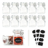 Homelike Style 12-pack glass jars with airtight lids for fresh spices.