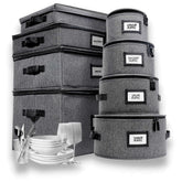 HOMELUX THEORY 8pc china storage plates keeps dinnerware safe during relocation