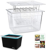 Homenote 12qt container with lid for clear sous vide setup