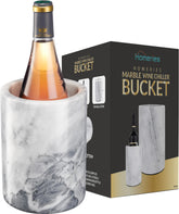 Homeries Marble Wine Chiller Bucket front view keeps bottles cool at parties