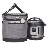 Homest 2-compartments carry bag secures 8-quart Instant Pot with lid storage.