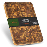 HOMESTEAD end grain acacia cutting board with large prep surface for easy slicing