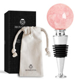 Homestia pink gemstone wine stopper in gift box adds elegance and freshness preservation