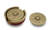 HomeWetBar shotgun shell coaster set on table adds rugged style while protecting surfaces