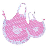 Homgaty mommy and me apron with bowknot floral front pocket for clean cooking