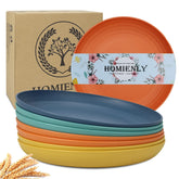 Homienly Deep Dinner Plate in orange highlights vibrant color and durable, microwave-safe practicality.