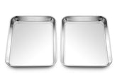 Homikit 9x7 stainless steel baking sheet with mirror finish for even baking.