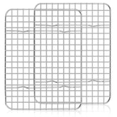 Homikit cooling rack 12x9 overview showing compact fit for quarter sheet pans.