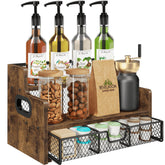Homode coffee syrup rack 3-tier display keeps syrups organized and accessible.