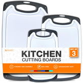 HOMWE cutting board set gray large offers durable prep surface for family meals