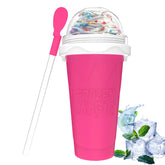 Honbuty Slushie Maker Cup Pink, front view showing compact home-use design.