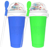 Honbuty slushie maker cup set with two compact cups for quick frozen treats.