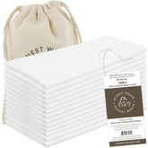 HONEST WEAVE flour sack towel 27x27 white close-up weave for absorbency