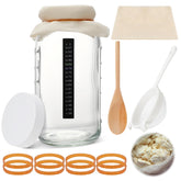 Honeydak 64oz wide mouth mason jar for kefir fermentation and batch brewing