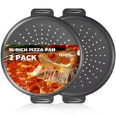 HONGBAKE 2-pack pizza pan with holes for crisp, evenly baked crust