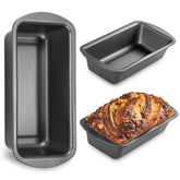 HONGBAKE 3-pack loaf pans set for even baking and easy handling.