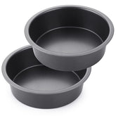 HONGBAKE round cake pan 8inch top view for even heat distribution and layered cakes