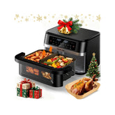 HoninJoy 12QT air fryer with flex basket for family-sized meals and easy switching