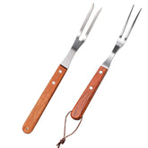 Honoson 13-inch meat fork with rosewood handle for precise carving and elegant presentation.