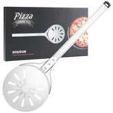 Honsdom pizza turning peel with 8-inch perforated head for easy rotation and crisp crust