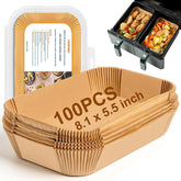 HONYAO dual-zone liner for Ninja baskets showing rectangle sheet ready for use and easier cleanup