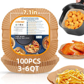 HONYAO square 7.1x7.1 inch air fryer liner preserves basket and prevents sticking