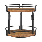 HOOBRO Lazy Susan spice rack top view showing organized spice collection at a glance