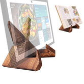 HOOKMEMO solid wood stand for Echo Show 15 in horizontal mode, ideal for kitchen use
