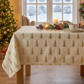 Horaldaily beige tablecloth 60x84 rectangle sequin for festive dining and events